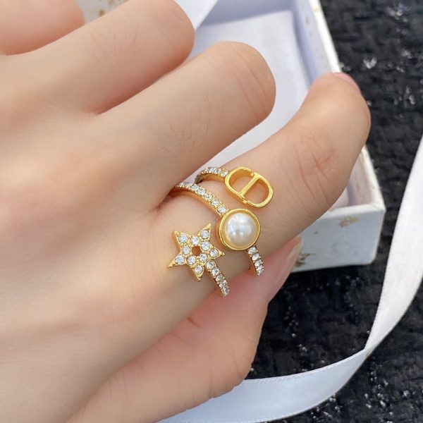 18K CD Star Pearl Ring - 图片 3
