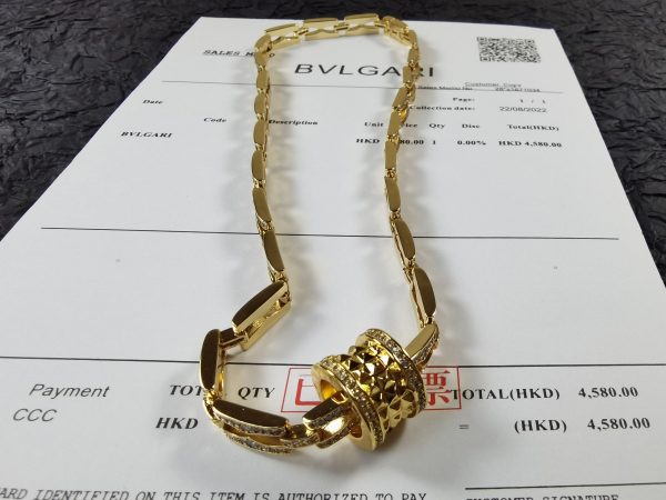 18K B.ZERO1  Diamonds Chain Link Necklace - 图片 12