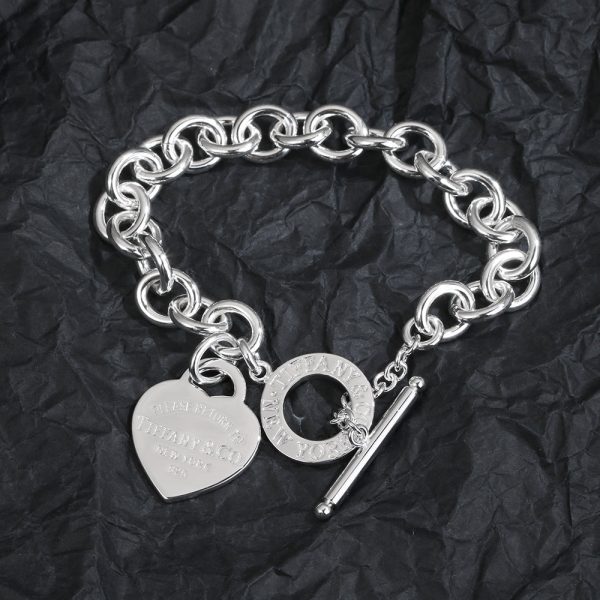 18K T Heart Tag Bracelet - 图片 3
