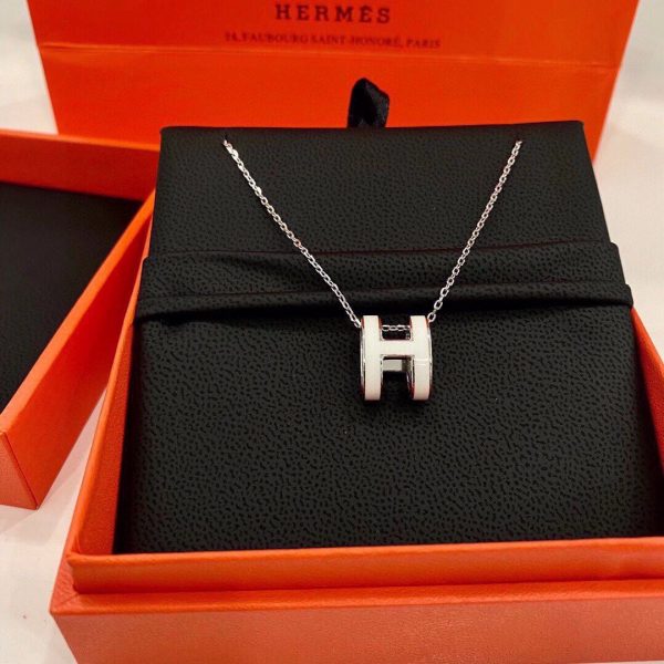 18K Mini Pop H White Necklace - 图片 6