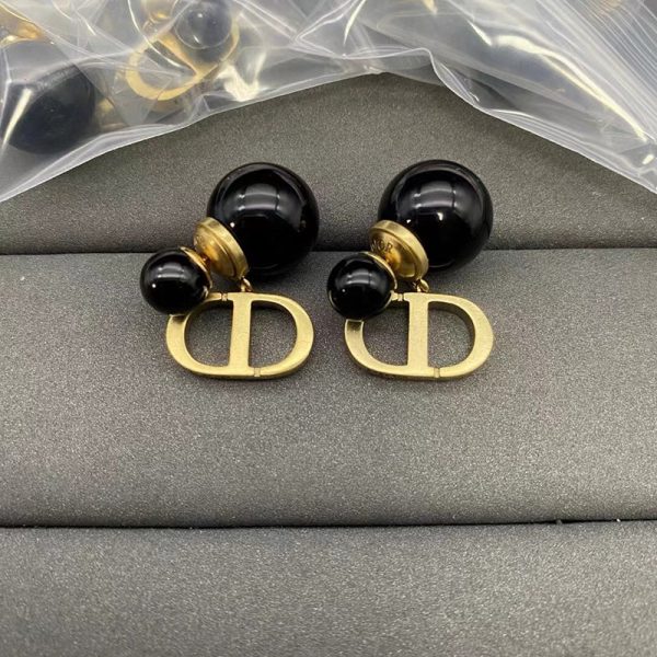18K Petit CD Pearl Earrings - 图片 3