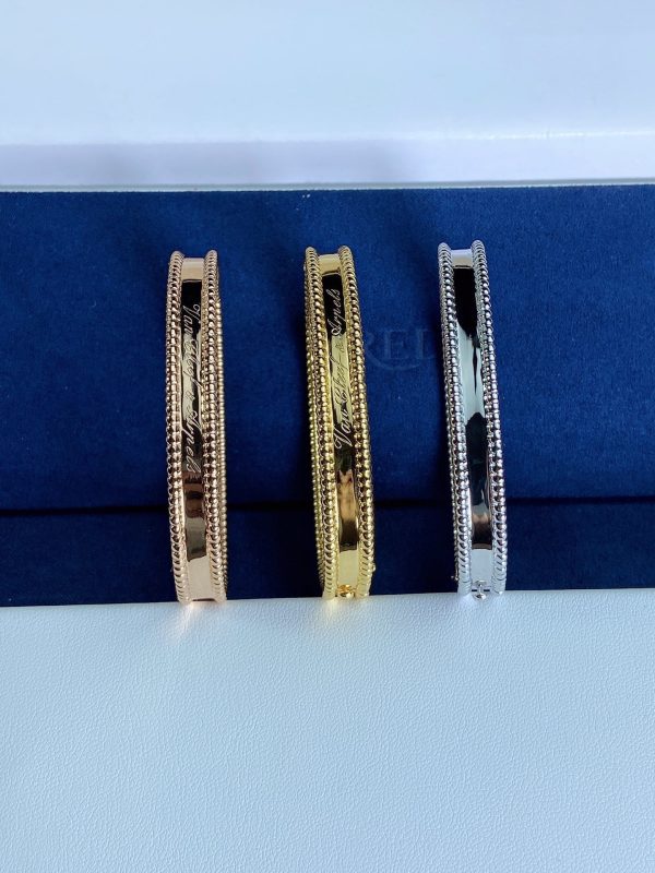 18K White Gold Perlée Signature Bracelet - 图片 9