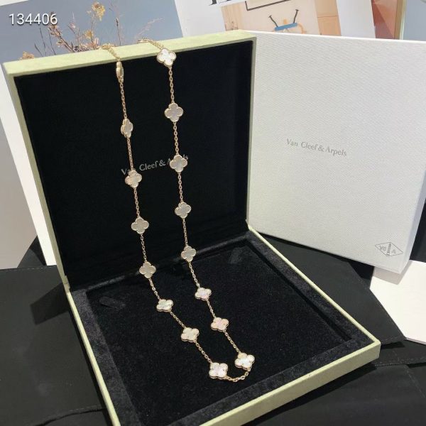 18K Vintage Alhambra 20 Motifs Long Necklace - 图片 3