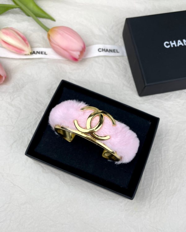 18K CC Pink Open Cuff Bracelet - Image 2