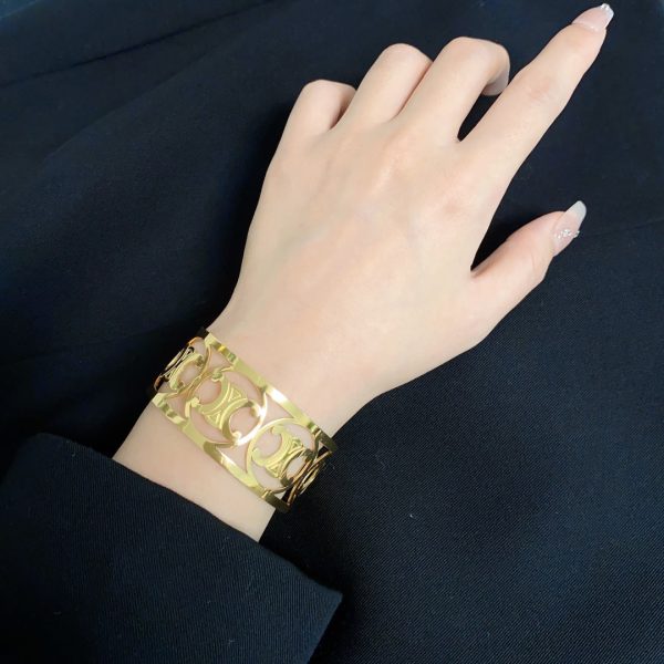 18K Triomphe Open Cuff Bracelet - 图片 2