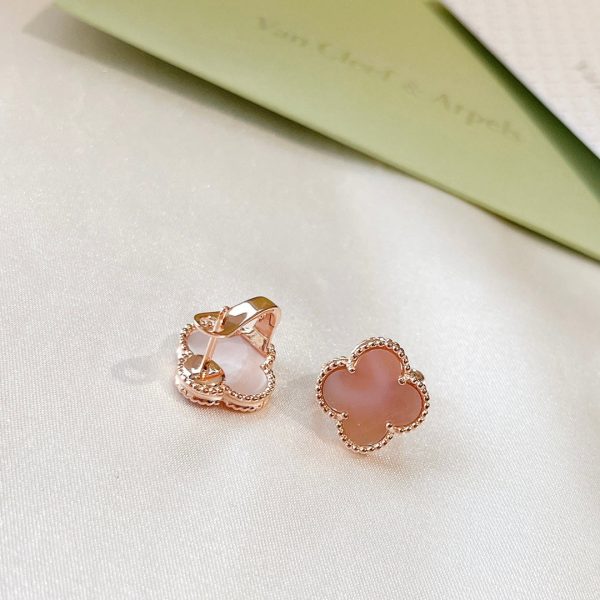 18K Magic Alhambra Pink Opale Earrings - 图片 7