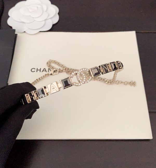 18K CC Gray Crystals Necklace - 图片 2