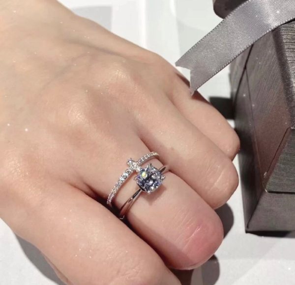 18K T Diamond Wire  Ring - 图片 2