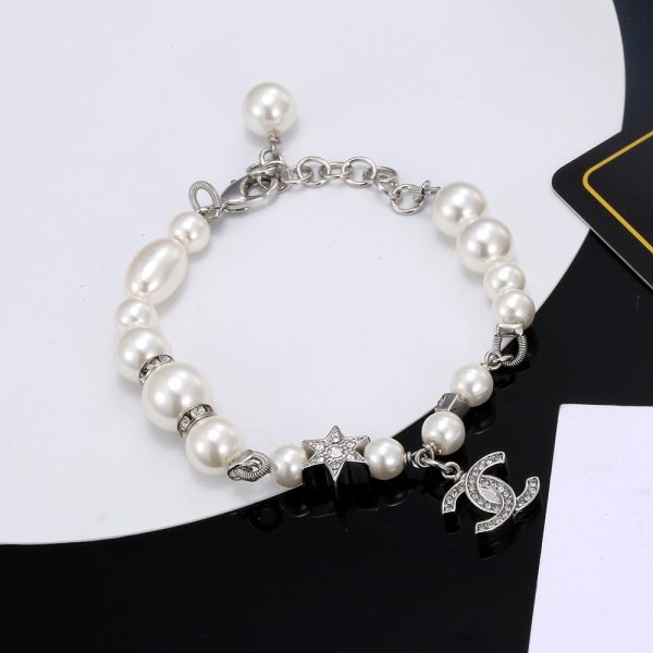 18K CC Pearls Chain Bracelet - Image 2