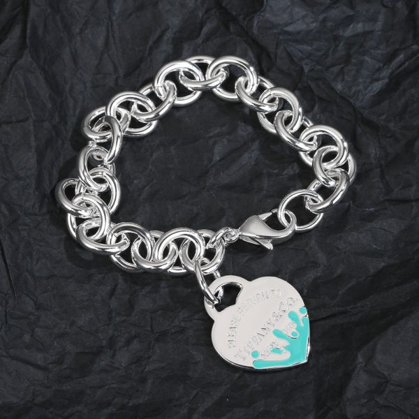 18K T Heart Tag Bracelet - 图片 4