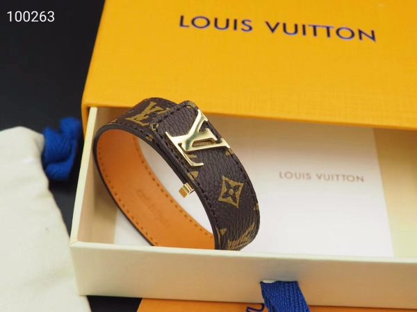 18K Louis Leather Bracelet - 图片 2