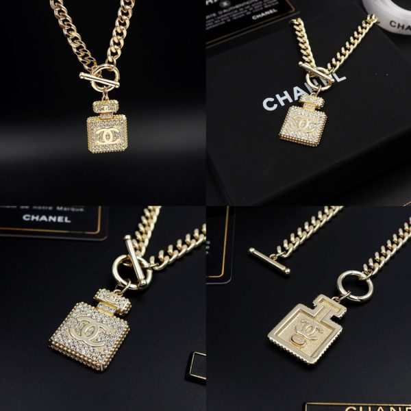 18K CC Diamond Perfume Bottle Pendant Necklace - 图片 7
