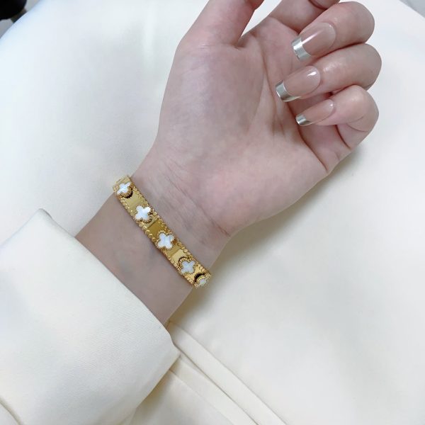 18K Perlée Clovers Bracelet - 图片 4