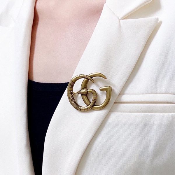 18K Double G Snake Brooch - Image 2