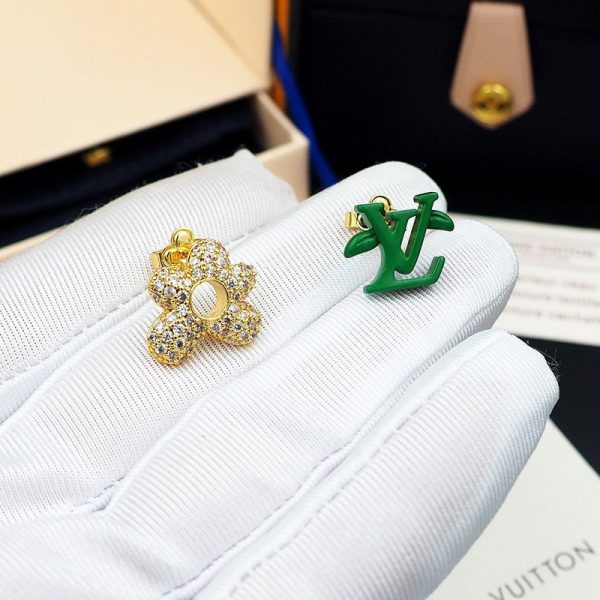 18K Louis Blossom Green Diamond Earrings - 图片 5