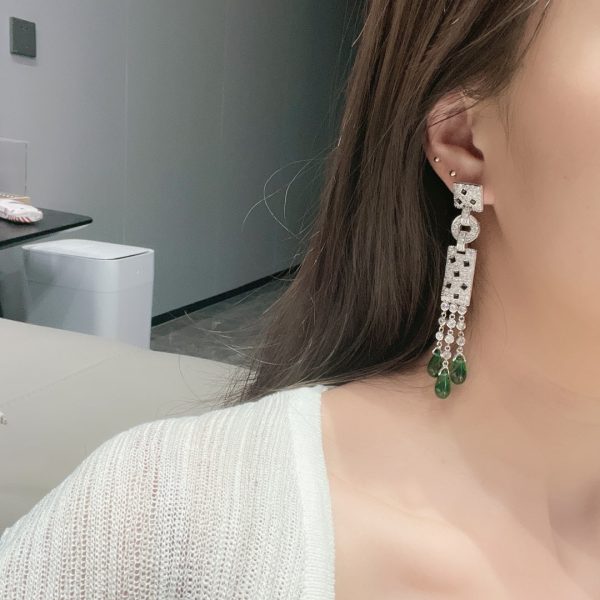 18K Panthère De Diamond Earrings - 图片 5