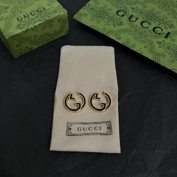 18K Double G Color Hollow Earrings - 图片 2