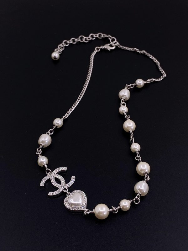 18K Pearls Crystals Necklace - 图片 2