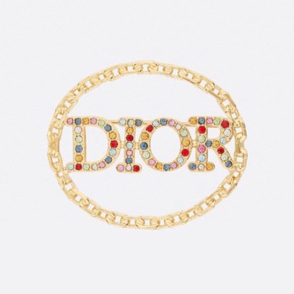 18K CD Revolution Color Crystals Brooch