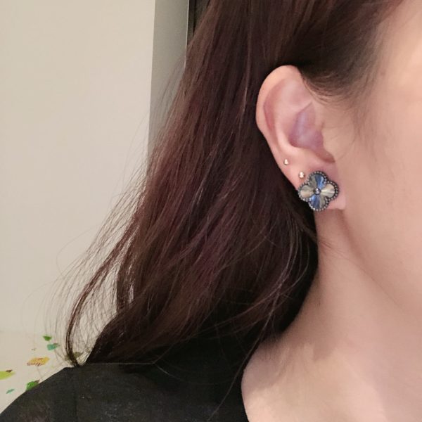 18K Vintage Alhambra Black Earrings - 图片 2