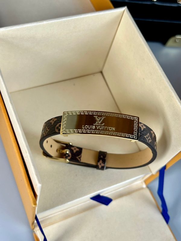 18K Louis Leather Bracelet - Image 2