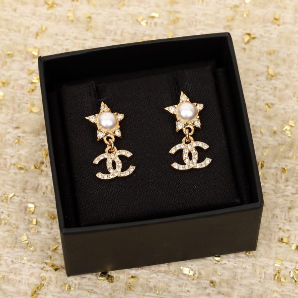 18K CC Star Crystals Earrings - 图片 2