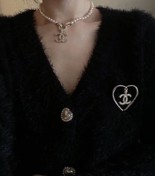 18K CC Pearls Choker Necklace - 图片 3