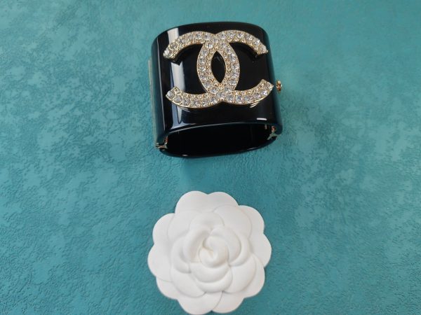 18K CC Crystal Cuff Bracelet - Image 9