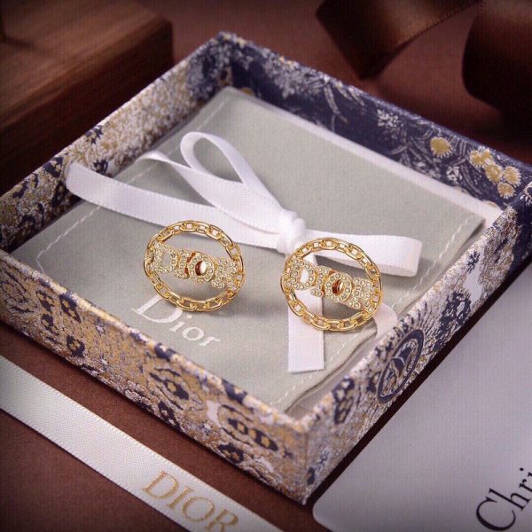 18K CD Crystal Earrings - 图片 3