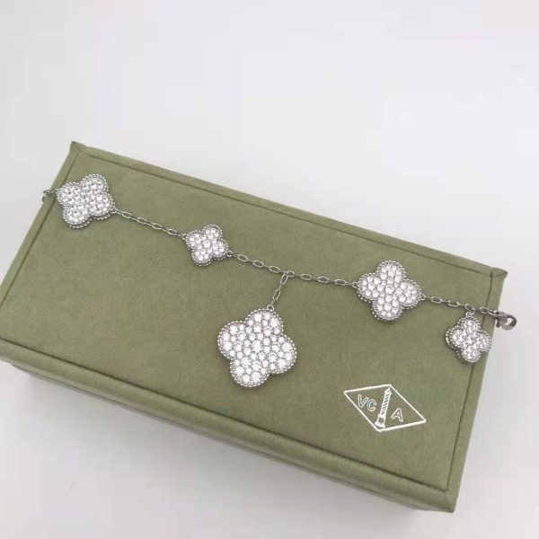 18K Magic Alhambra Five Motifs Diamonds Bracelet - 图片 2
