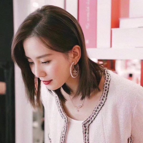 18K CC Circle Earrings - 图片 2