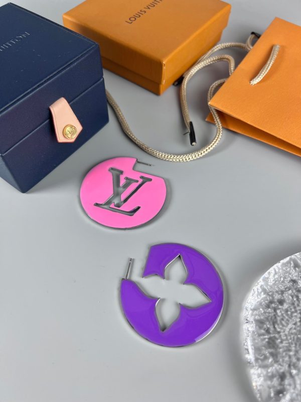 18k Louis Perfect Match Pink/Purple Earrings - 图片 3