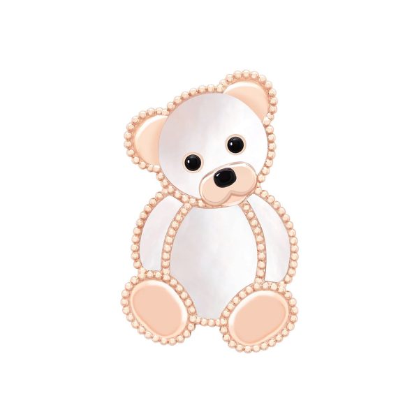 18K Lucky Animals Teddy Bear Clip Brooch