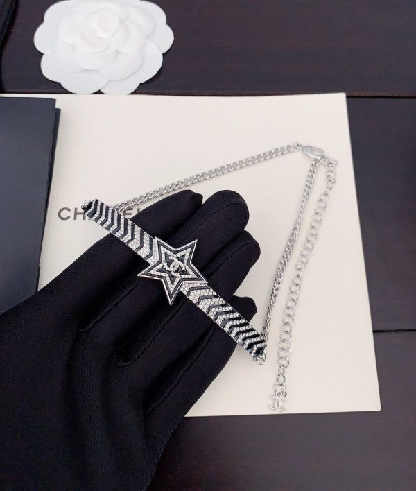 18K CC Star Diamonds Necklace - 图片 3