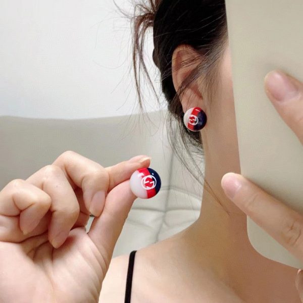 18K Double G Color Earrings - 图片 2