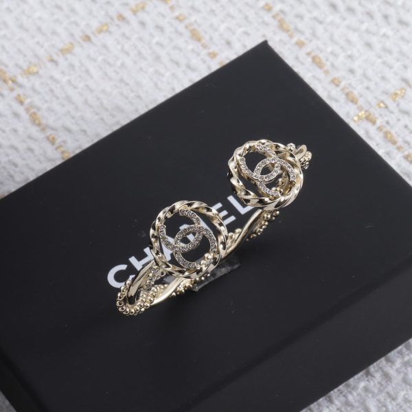 18K Double CC Open Bracelet - 图片 5