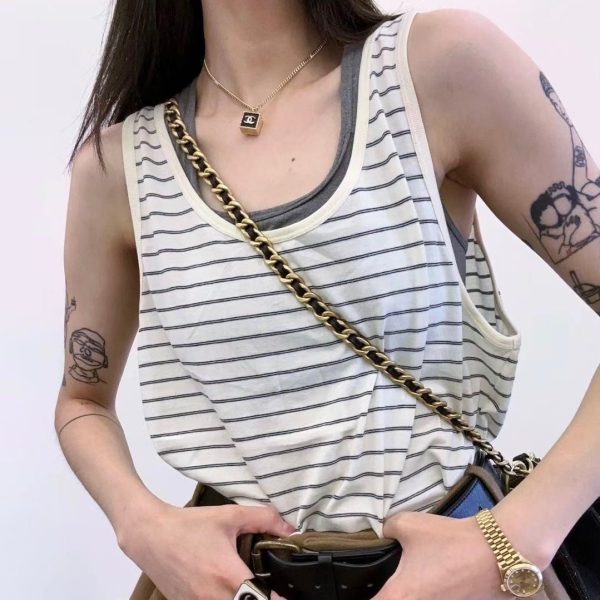 18K CC Square Pendant Necklace - 图片 2
