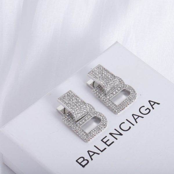 18K BB Hourglass Diamond Earrings - 图片 7