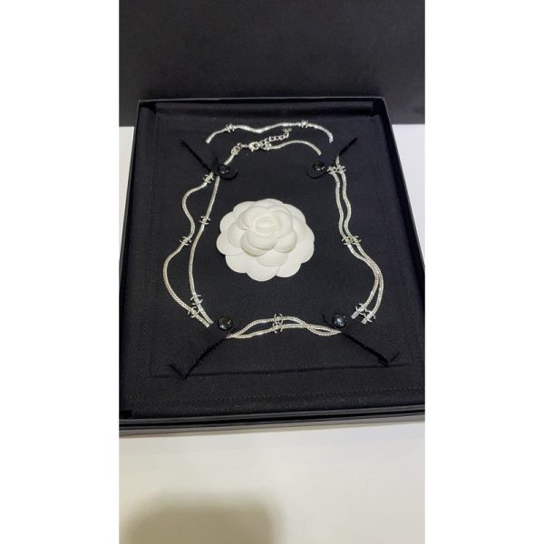 18K CC 24B Flowers Long Necklace - 图片 12