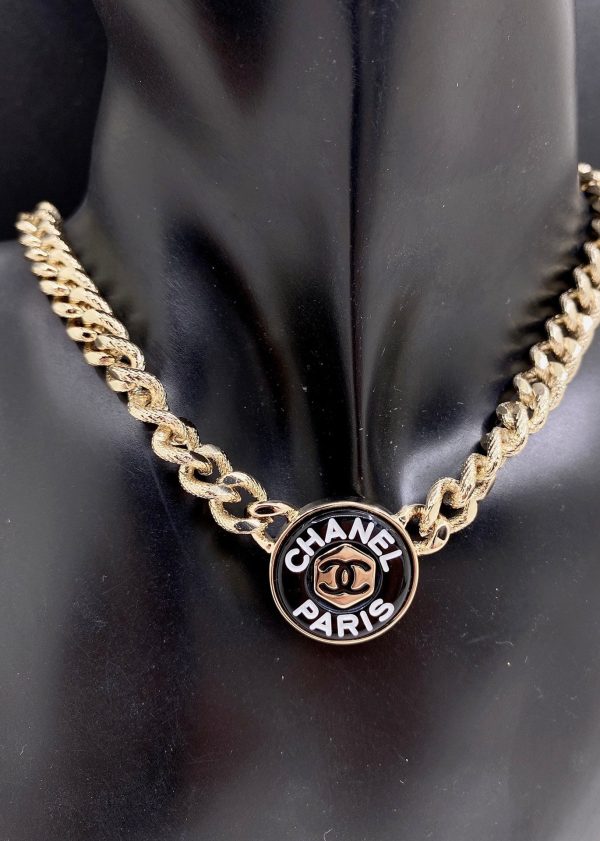 18K CC Paris Choker Necklace - Image 2