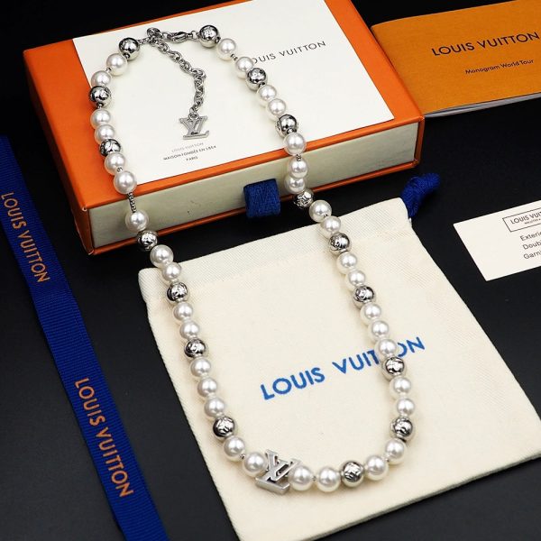 18K Louis Monogram Pearls Necklace - 图片 3