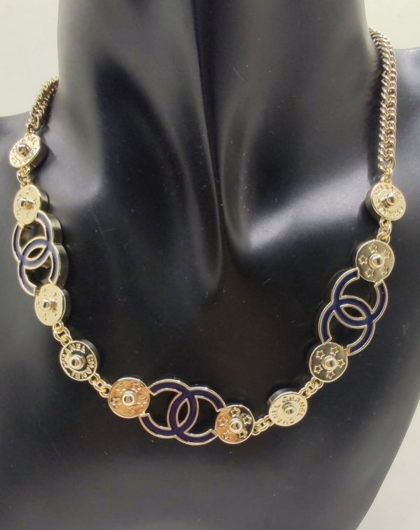 18K Blue CC Choker Necklace - Image 2