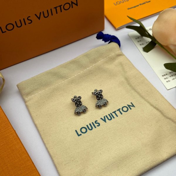 18K Louis Bear Earrings - 图片 4