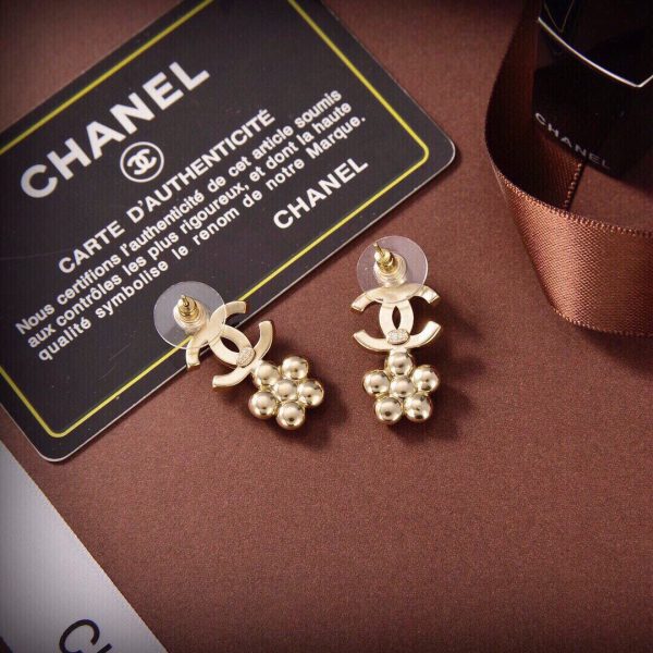 18K CC Butterfly Pendant Earrings - Image 2