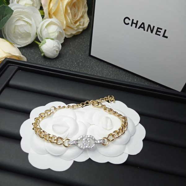 18K CC Diamond Chain Bracelet - Image 3
