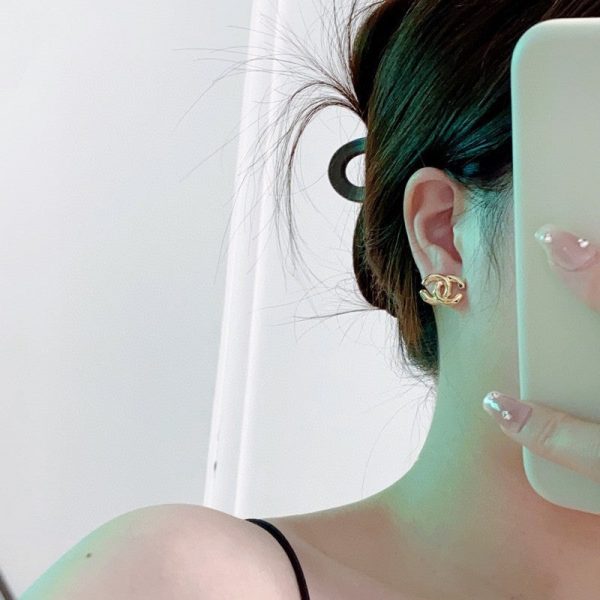 18K CC Gold Earrings - 图片 6