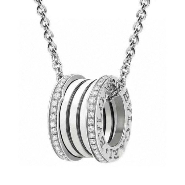 18K B.ZERO1 Pave Diamonds Necklace - Image 3