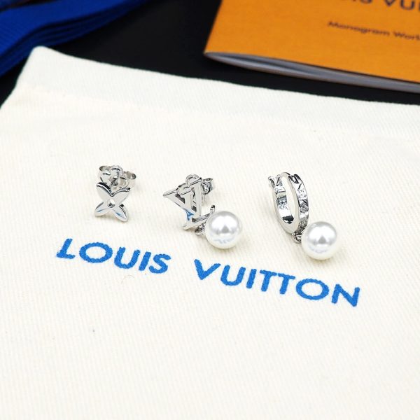18K Louis Monogram Pearls Earrings - 图片 8