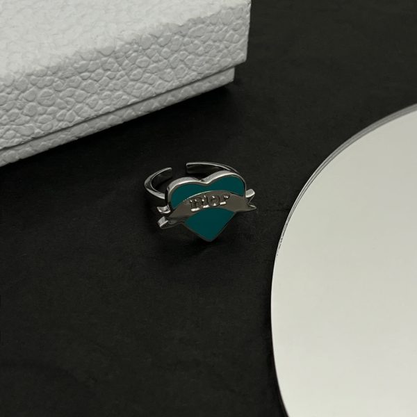 18K CD Blue Heart Ring - 图片 4