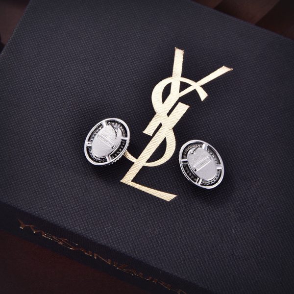 18K Saint Black Crystal Earrings - 图片 2